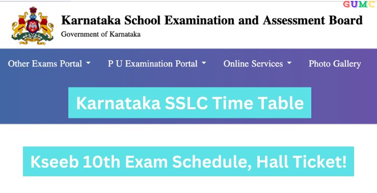 Karnataka SSLC Time Table