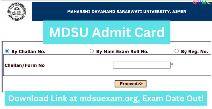 MDSU Admit Card