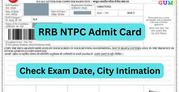 RRB NTPC Admit Card