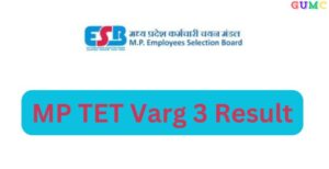 MP TET Varg 3 Result